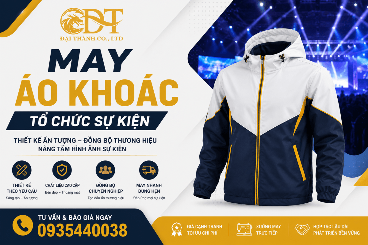 Xưởng may áo khoác sự kiện giá rẻ