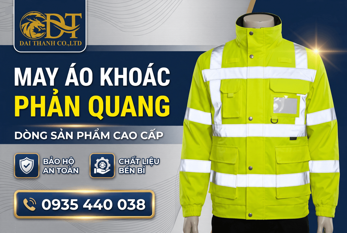 May áo khoác phản quang – Giải pháp bảo hộ và nhận diện thương hiệu hiệu quả 2 May áo khoác phản quang