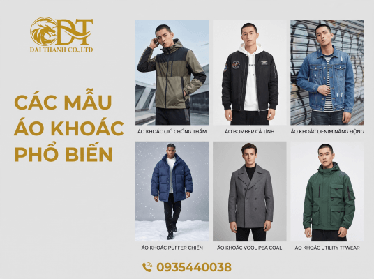 Mẫu áo khoác phổ biến