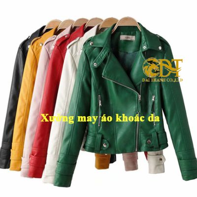 may áo khoác da