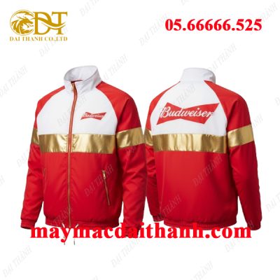 May áo khoác đồng phục bia Budweiser