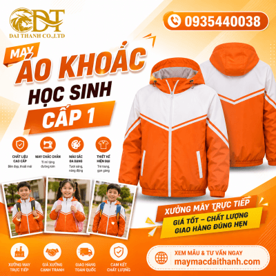 May áo khoác học sinh cấp 1