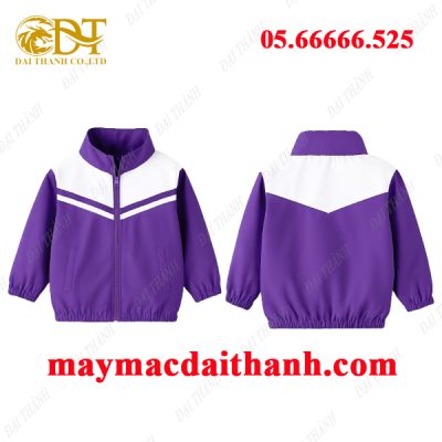 May áo khoác học sinh cấp 1 màu tím