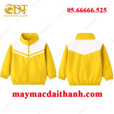 May áo khoác học sinh cấp 1 màu vàng