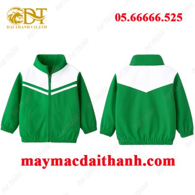 May áo khoác học sinh cấp 1 màu xanh