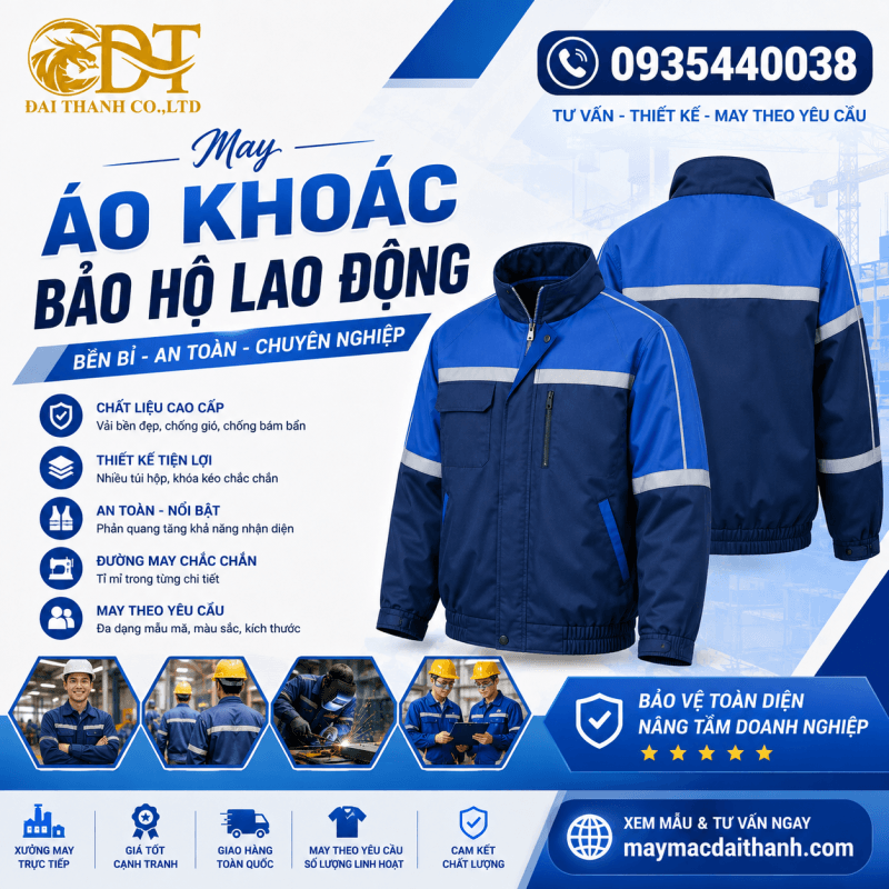 May áo khoác bảo hộ lao động