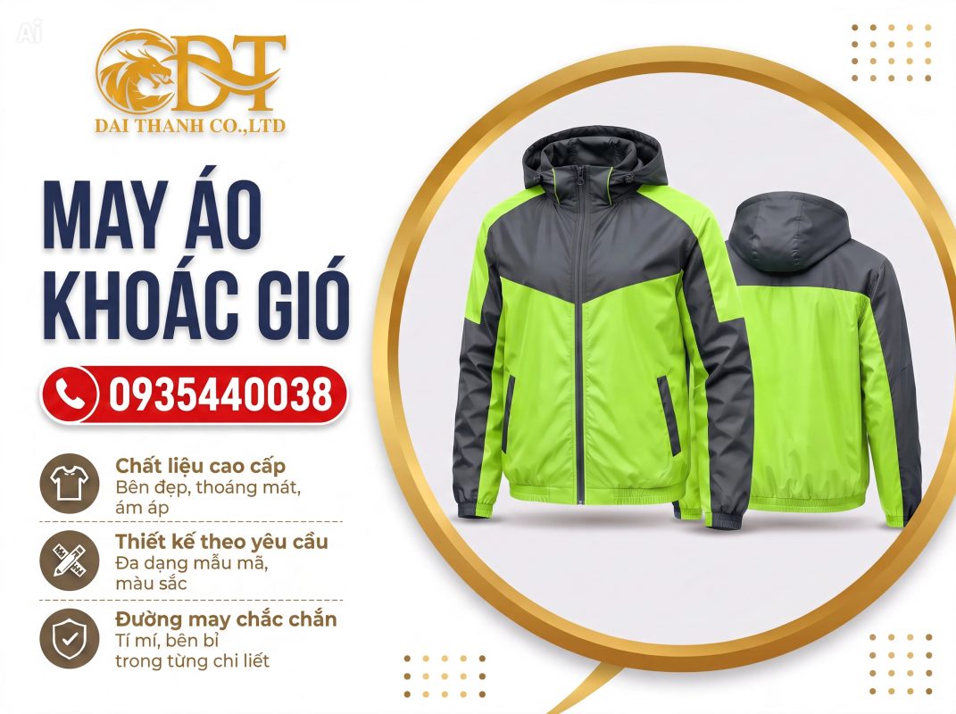 Xưởng may áo khoác gió đồng phục