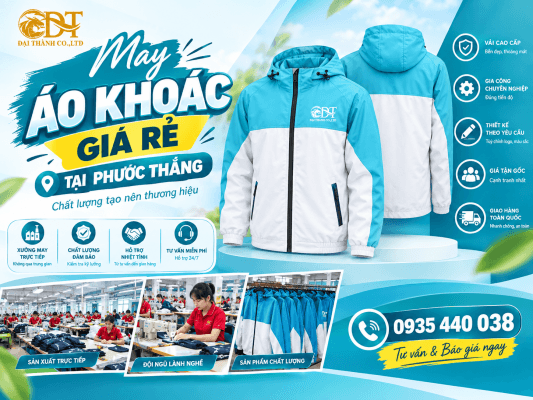 Xưởng may áo khoác giá rẻ tại Phước Thắng