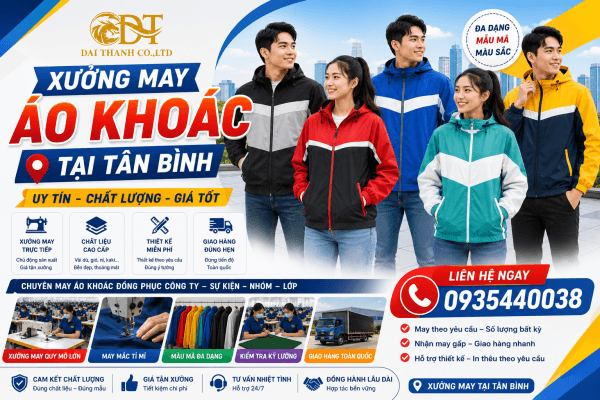Xưởng may áo khoác tại Tân Bình giá rẻ