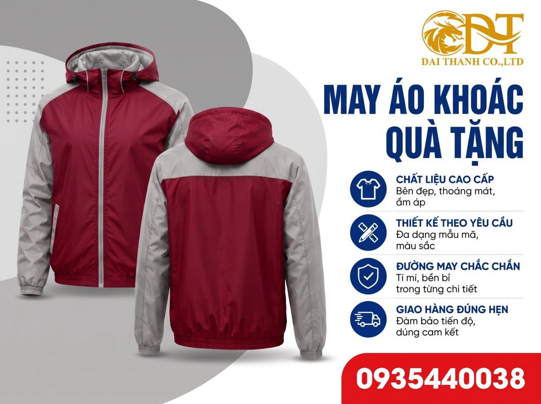 May áo khoác đội nhóm – Tạo dấu ấn riêng cho tập thể với thiết kế độc đáo 6 Xưởng may áo khoác quà tặng giá rẻ