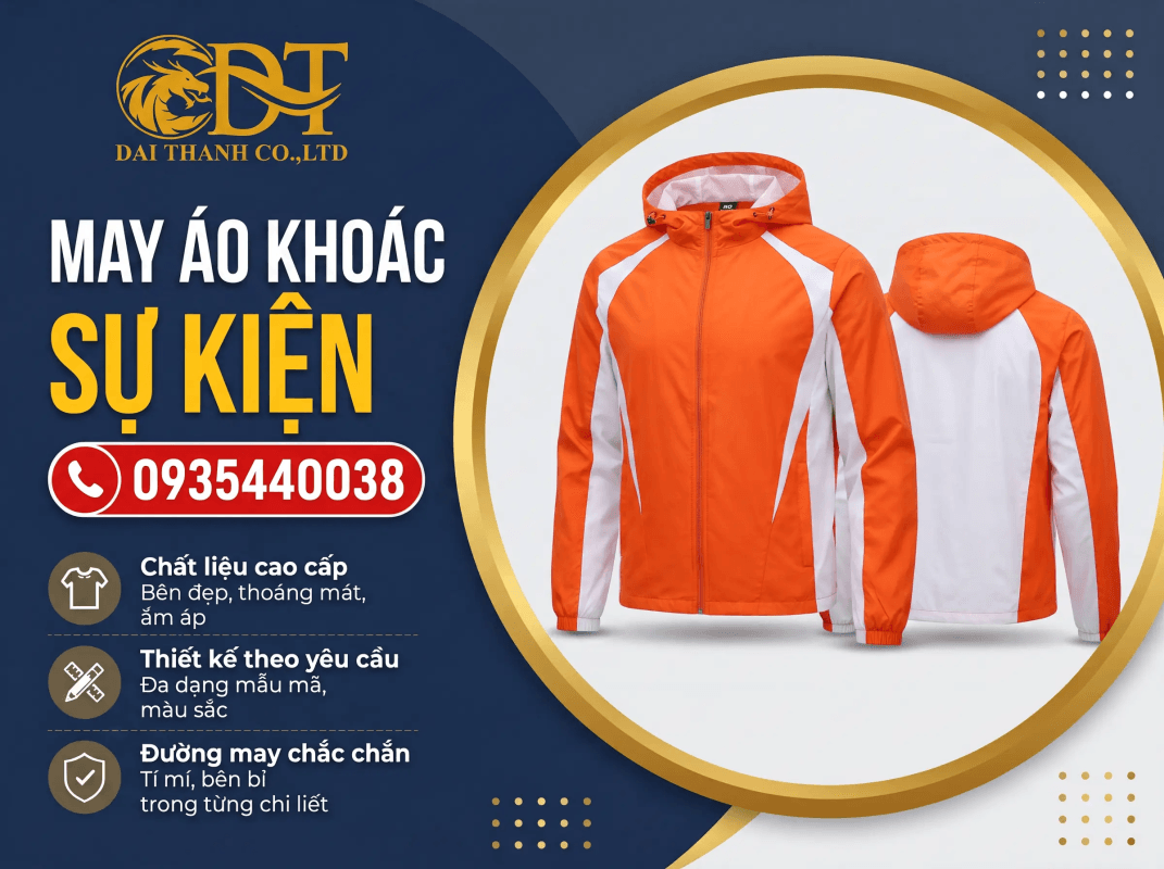 May áo khoác đội nhóm – Tạo dấu ấn riêng cho tập thể với thiết kế độc đáo 7 Xưởng may áo khoác giá rẻ
