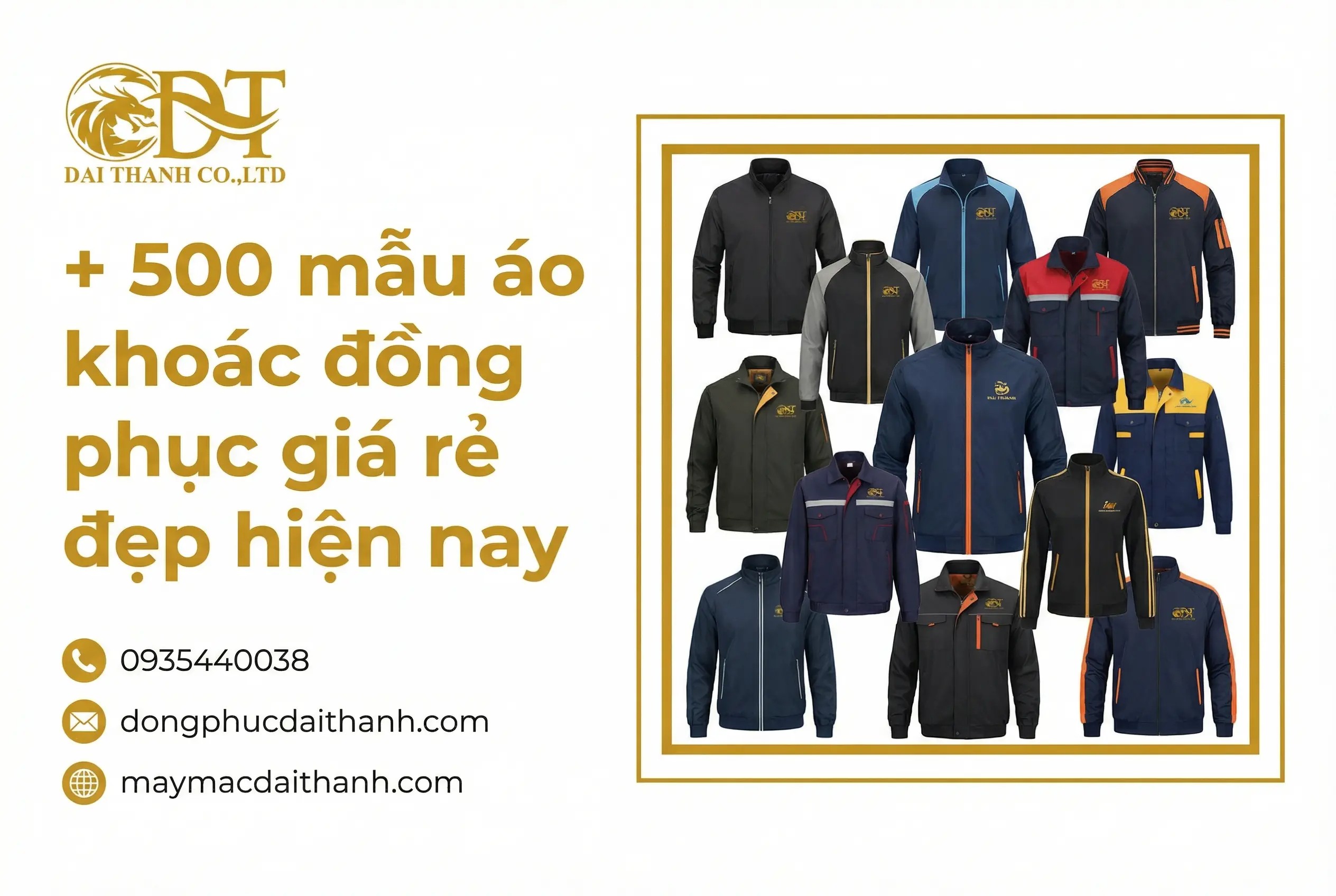 +500 mẫu áo khoác đồng phục giá rẻ