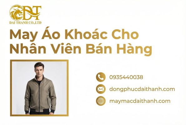 May áo khoác cho nhân viên bán hàng