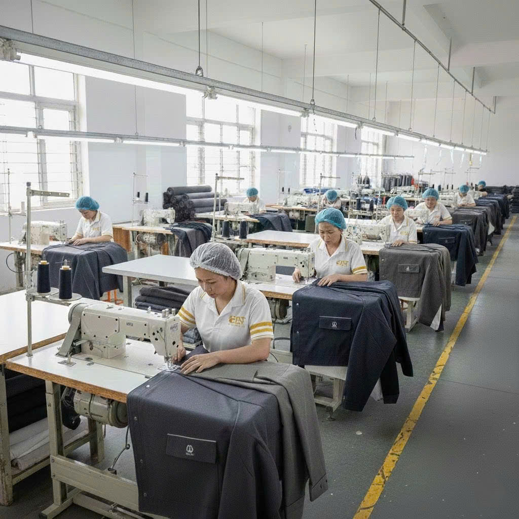 May áo khoác đồng phục giá rẻ