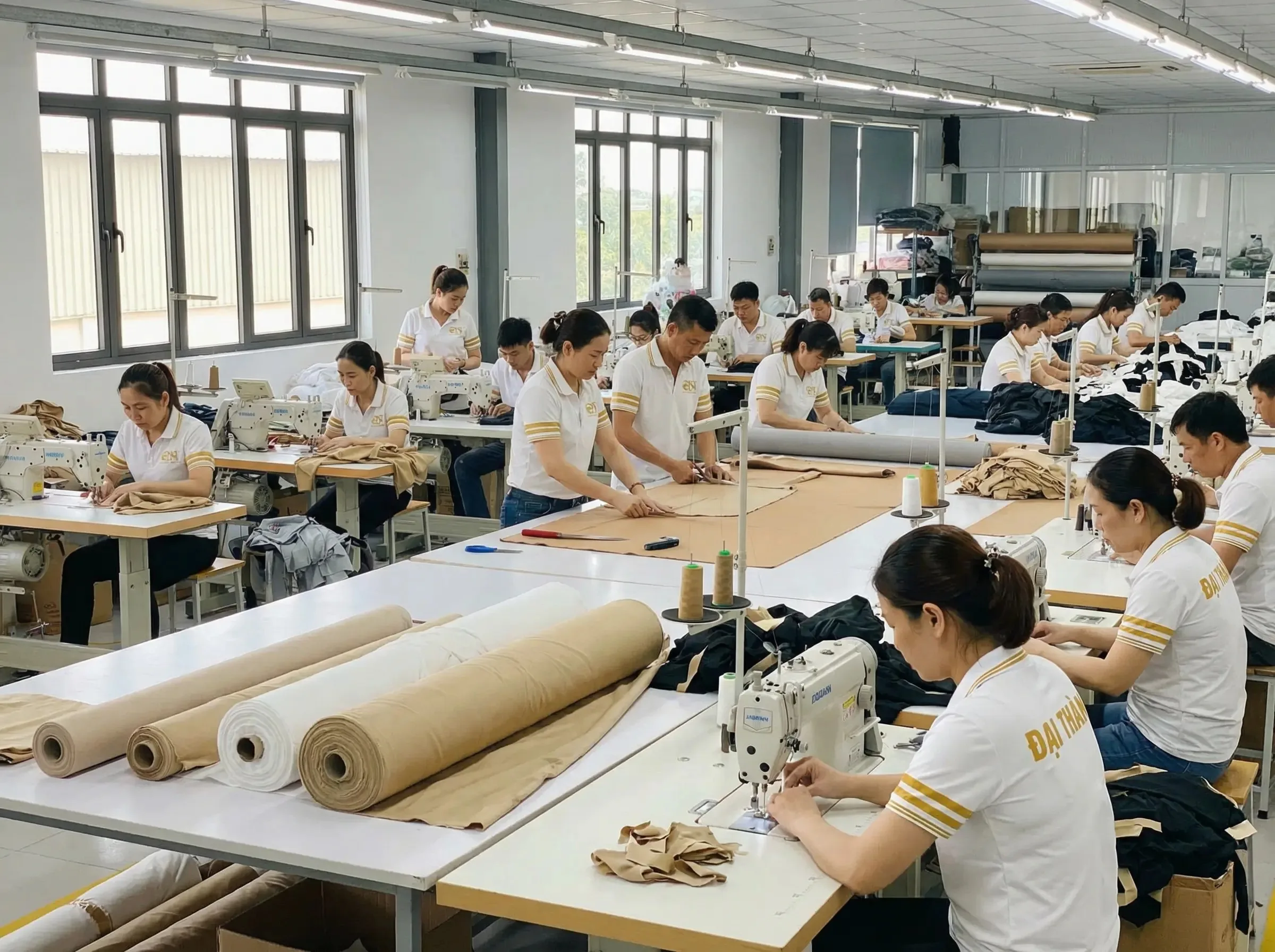 Xưởng May Áo Khoác Giá Rẻ Tại Hồ Tràm - Đồng Phục Đại Thành - Chuyên Nghiệp & Uy Tín 4 Xưởng may áo khoác đồng phục giá rẻ uy tín tại Châu Pha Phú Mỹ