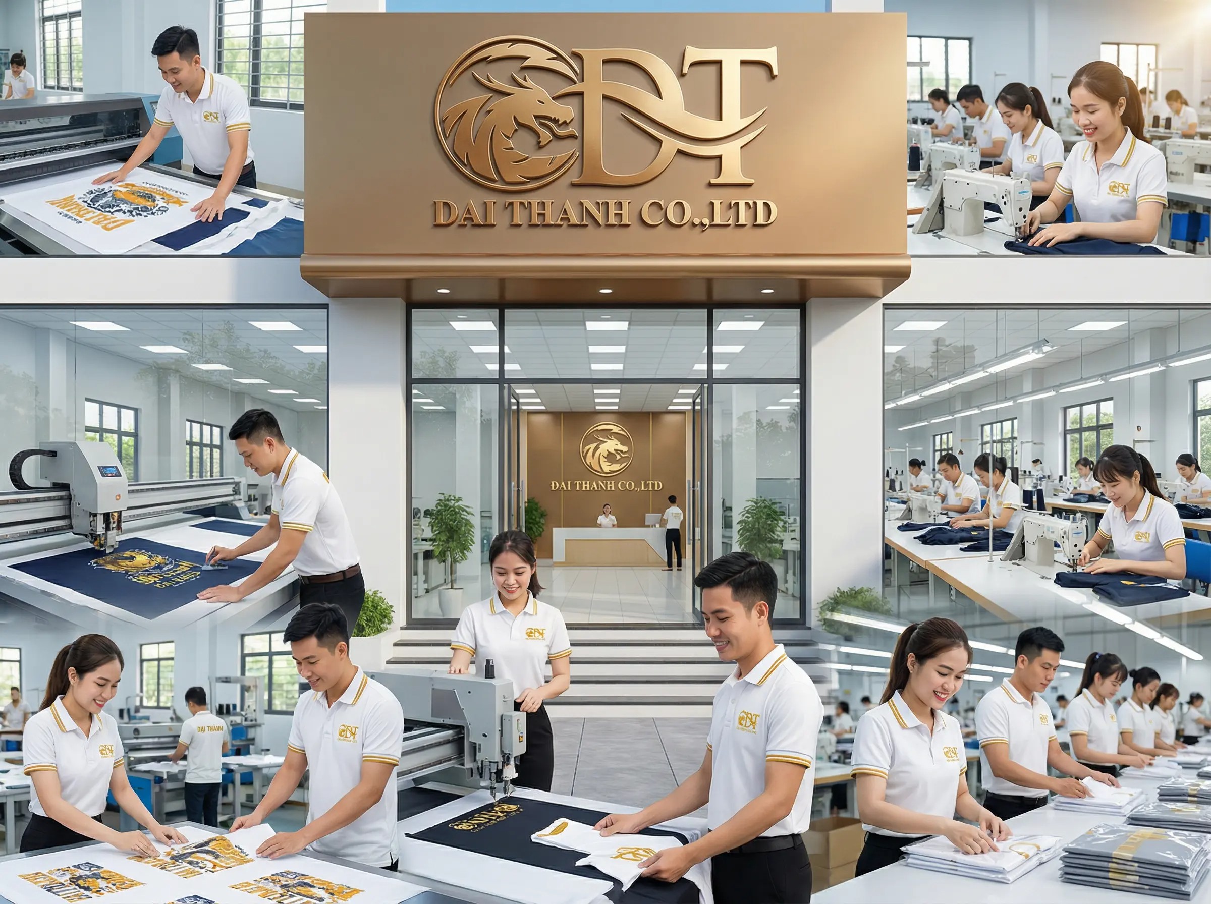 Quy trình xưởng may áo khoác đồng phục