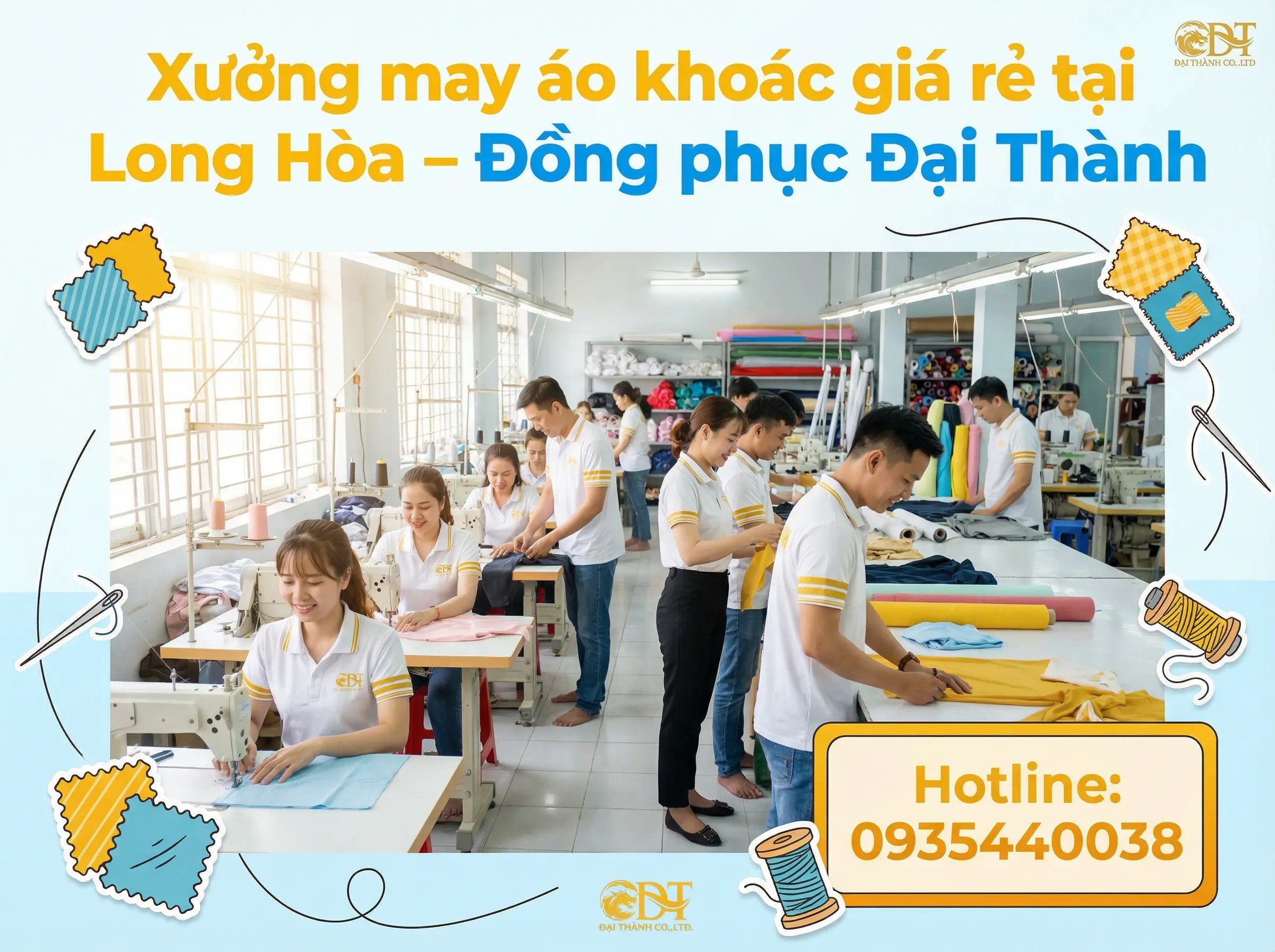 Xưởng may áo khoác giá rẻ tại Long Hòa