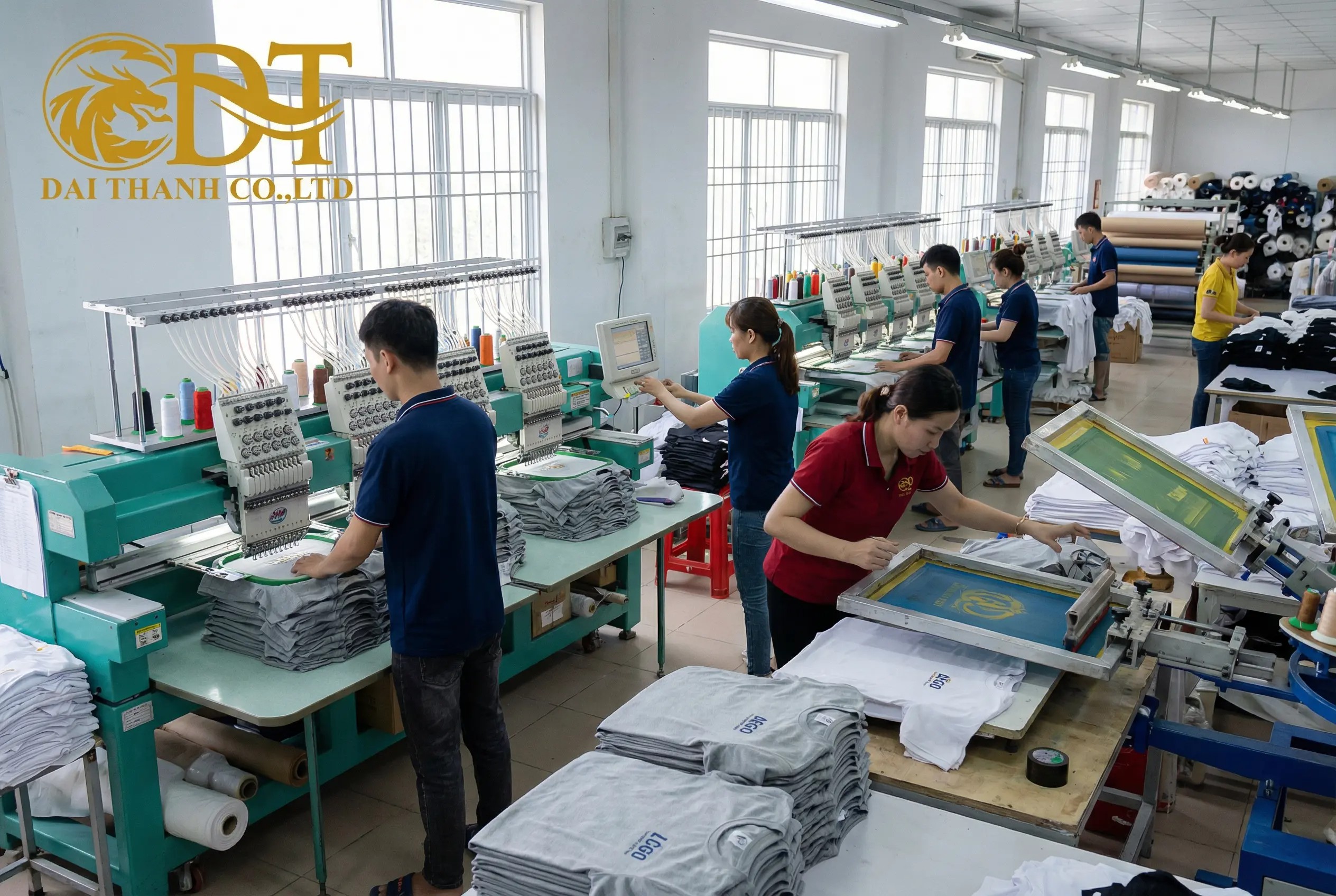 Xưởng may áo thun đồng phục