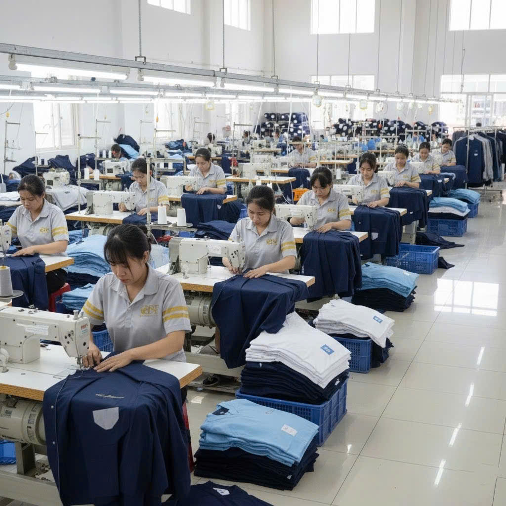 Xưởng may đồng phục công ty trực tiếp