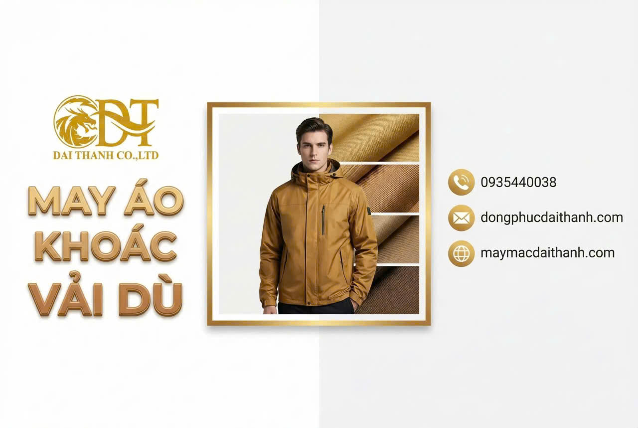 Xưởng May Áo Khoác Vải Dù Giá Rẻ Tại TPHCM 1 May áo khoác vải dù