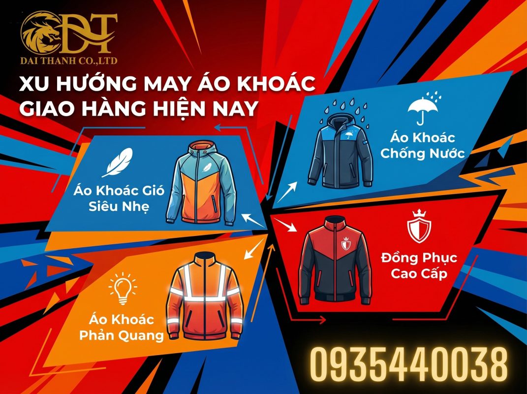 Xưởng may áo khoác tại Bình Thạnh – May đồng phục theo yêu cầu, chất lượng 1 Xu hướng may áo khoác hiện nay