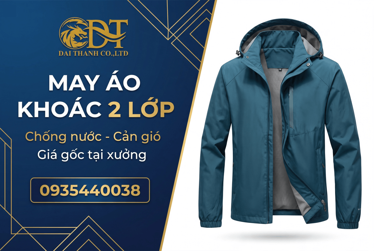 May áo khoác 2 lớp