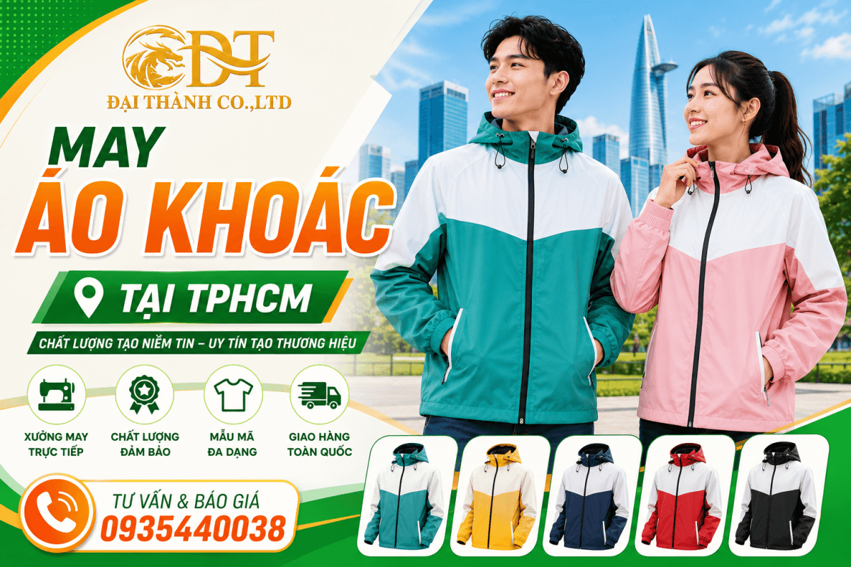 Xưởng may áo khoác giá rẻ tại TPHCM