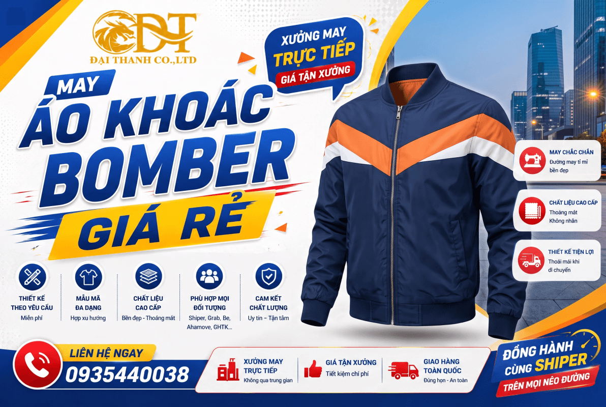 May áo khoác Bomber