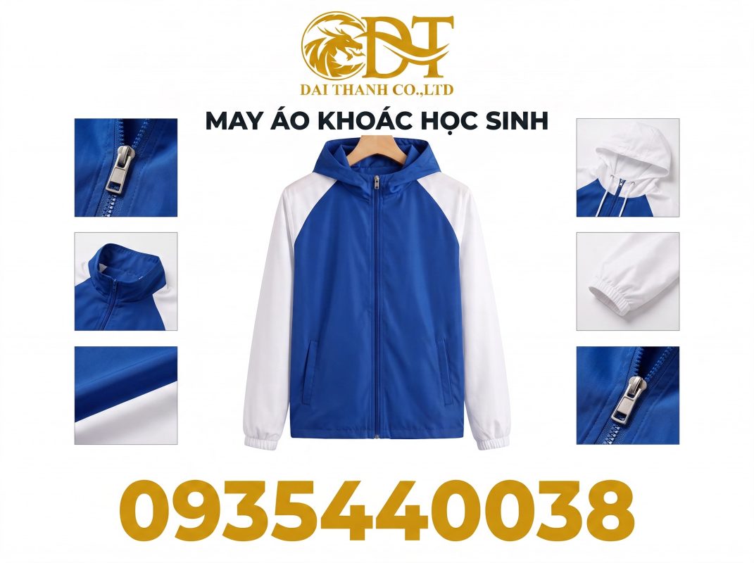 May áo khoác học sinh – Giải pháp đồng phục bền đẹp cho trường học 2 Xưởng may áo khoác học sinh giá rẻ